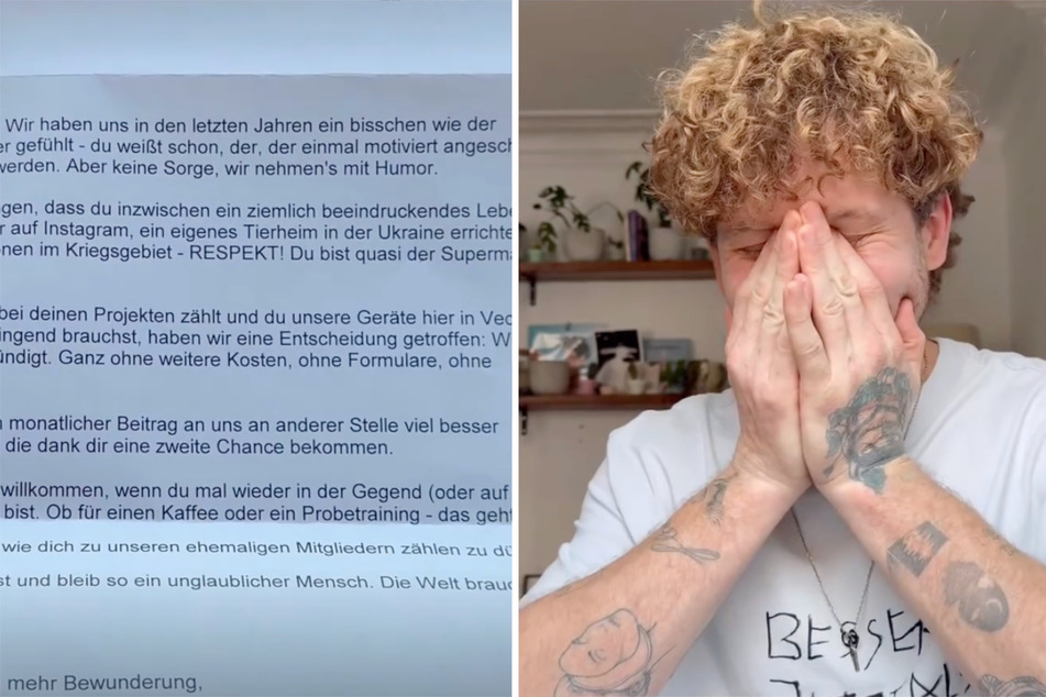 Malte Zierden (31) hat Post von seinem alten Fitnessstudio bekommen. Durch den Inhalt wurde der Influencer fast zu Tränen gerührt.