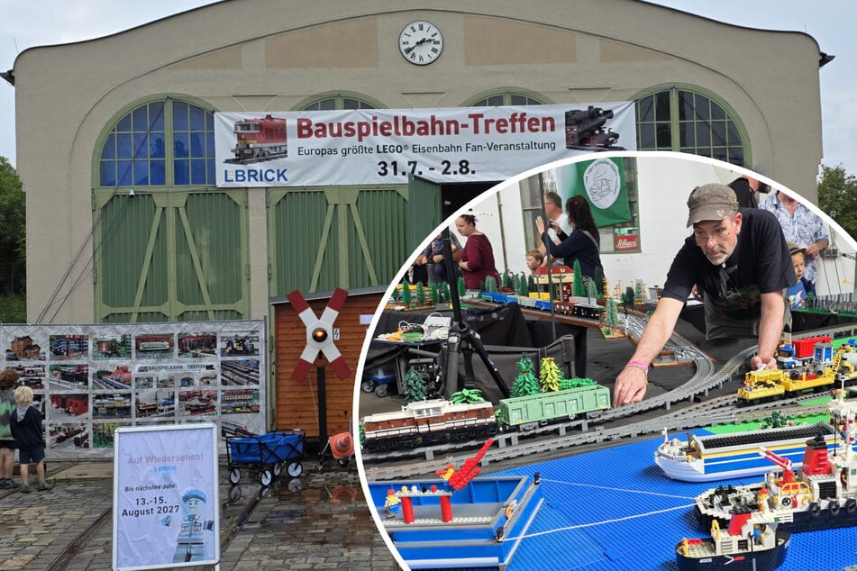 Leipzig: Lego-Wahnsinn im alten Lokschuppen: Warum hier dieses Wochenende 750 Meter Gleise liegen
