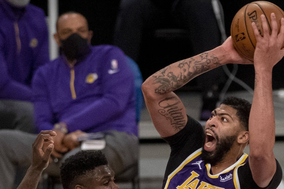 Anthony Davis led the Lakers with 34 points in their game one win on Tuesday Night
