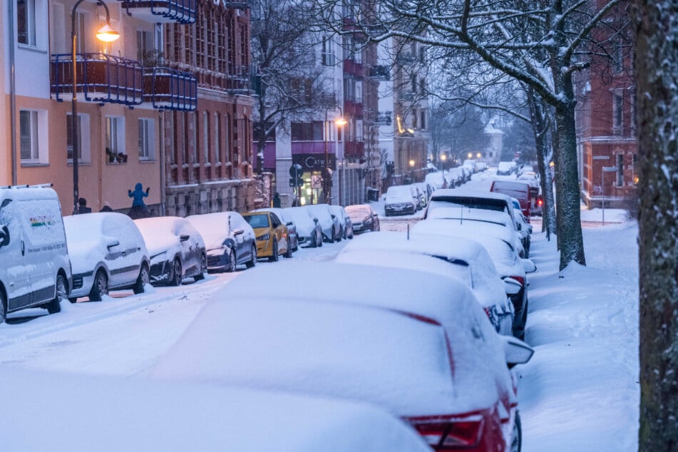 Schneefälle hatten Chemnitz in den letzten Tage in eine Winterlandschaft verwandelt.