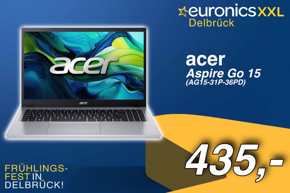 Das Acer Aspire Go 15 (AG15-31P-36PD) für 435 Euro.