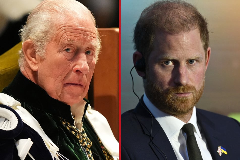 Prince Harry (r.) and King Charles have been at odds for years, partly because of serious accusations the 41‑year‑old made against the royals.