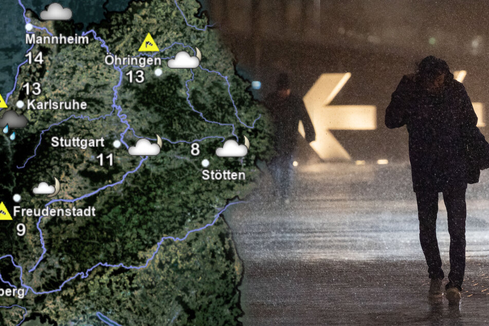 So wird das Wetter in Baden-Württemberg. (Fotomontage)