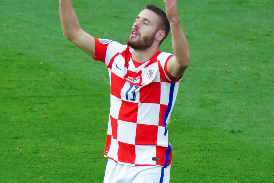 Nikola Vlasic (23) jubelt bei der Europameisterschaft über seinen Treffer für die kroatische Nationalmannschaft im Spiel gegen Schottland. Verstärkt er die Offensive von Hertha BSC?
