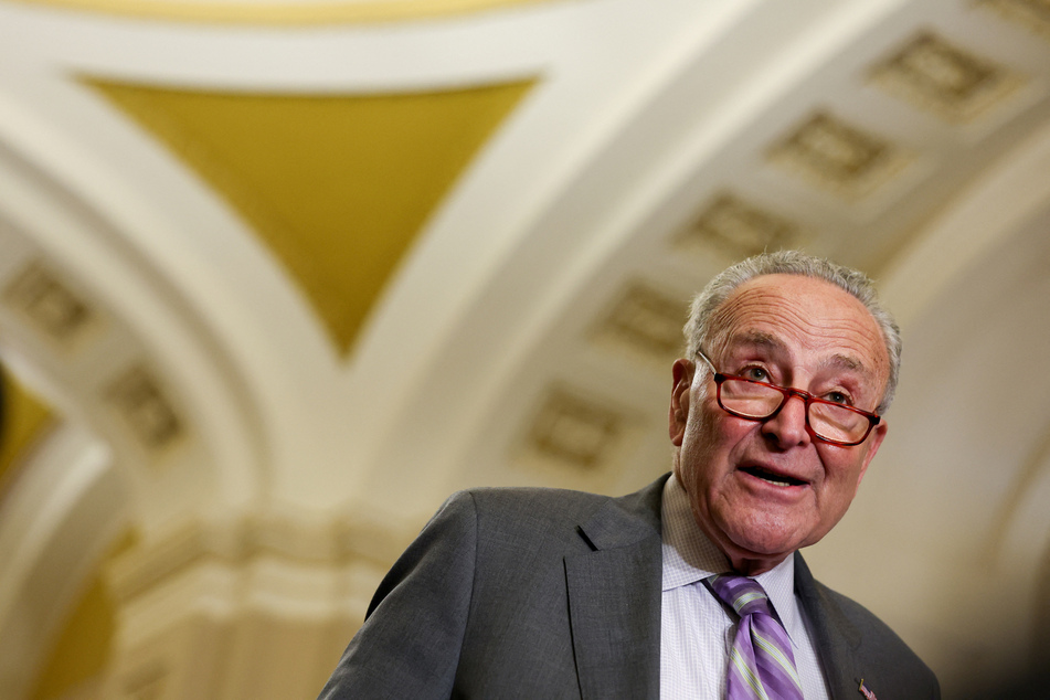 Senate Majority Leader Chuck Schumer has said the "finish line is now in sight" on additional military aid to Ukraine.