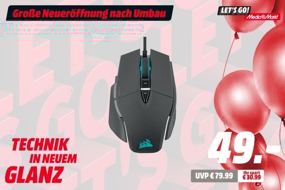 Corsair-Maus M65 RGB Ultra für 49 statt 79,99 Euro.