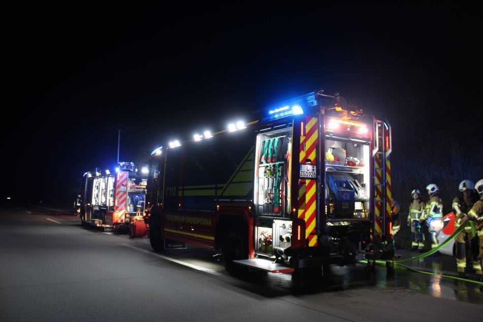 Die Leipziger Feuerwehr war vor Ort.