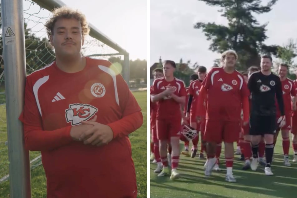 Auf seinem Instagram-Account zeigte "Aminho", wie das neue Trikot aussieht. Auf der Brust prangt das Logo des Football-Teams.