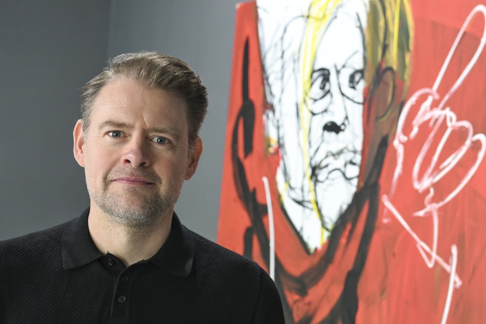 Der cholerische Schauspieler Klaus Kinski (†65) ist eine von Max Giermanns bekanntesten Parodien. Auch in seiner Malerei findet er Platz.