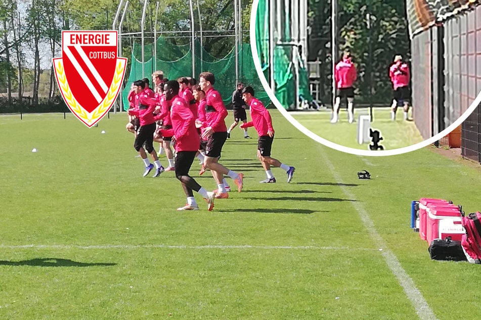 Da war ordentlich Druck drauf: Cottbus-Spieler während des Trainings beim Pinkeln erwischt
