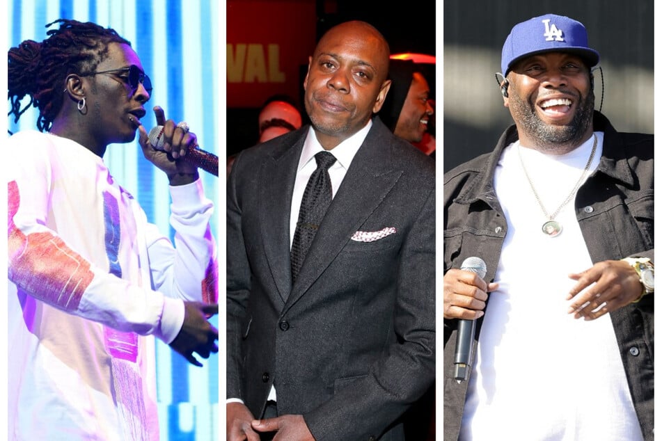 Killer Mike (r.) released his first song as a solo artist in 10 years on Monday, which features Young Thug (l.) and a monologue from comedian Dave Chappelle.