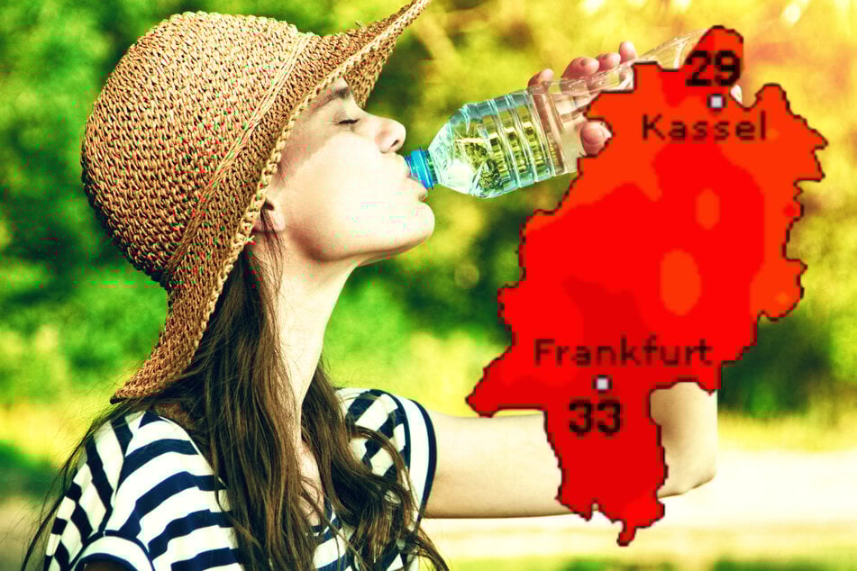 Der Samstag in Hessen wird sommerlich-heiß: Der Dienst Wetteronline.de (Grafik) sagt bis zu 33 Grad voraus, der Deutsche Wetterdienst (DWD) bis zu 31 Grad. Zudem drohen starke Gewitter.
