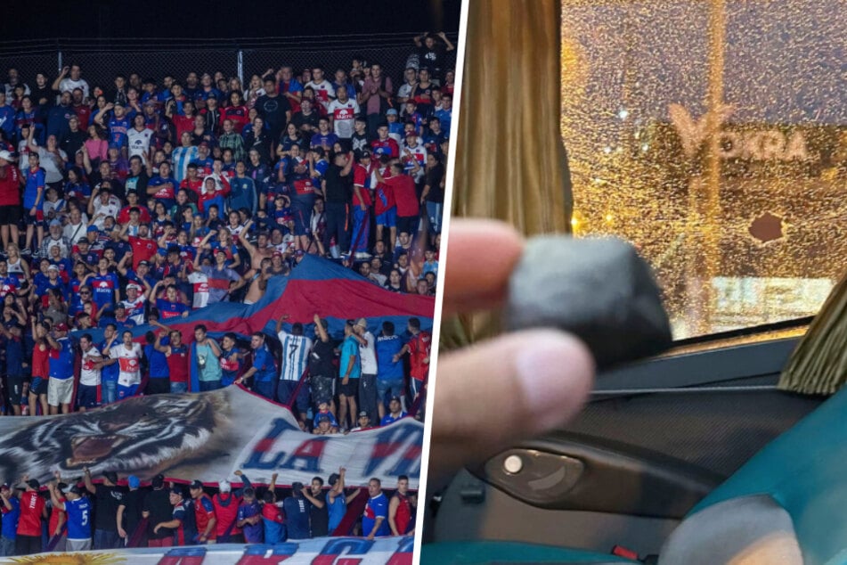 Die Fans des argentinischen Klubs CA Tigre trafen mit ihren Steinen den eigenen Mannschaftsbus.