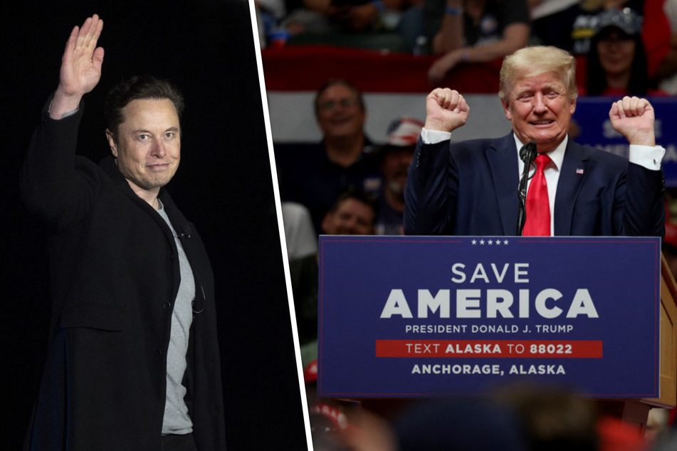 Elon Musk (l.) tweeted that Donald Trump should not become president again in 2024.