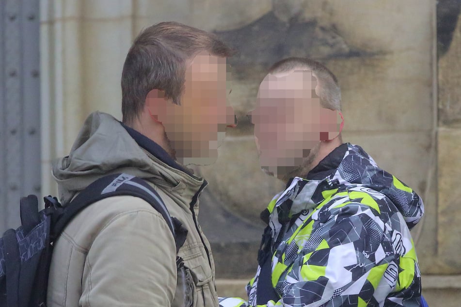 Marcel (45, l.) und Dirk R. (44) wurden vom Amtsrichter in Bautzen freigesprochen.