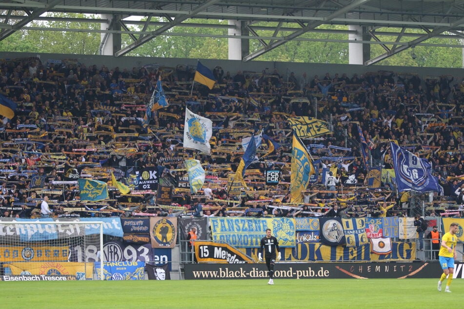 Viele Lok-Fans unterstützten ihre Mannschaft beim Chemnitzer FC.