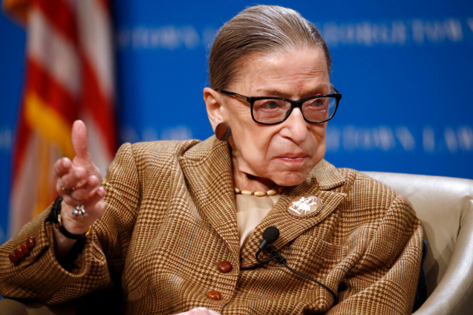 2020: Ruth Bader Ginsburg während einer Diskussion zum 100. Jahrestag der Ratifizierung des 19. Zusatzartikels im Law Center der Georgetown University.