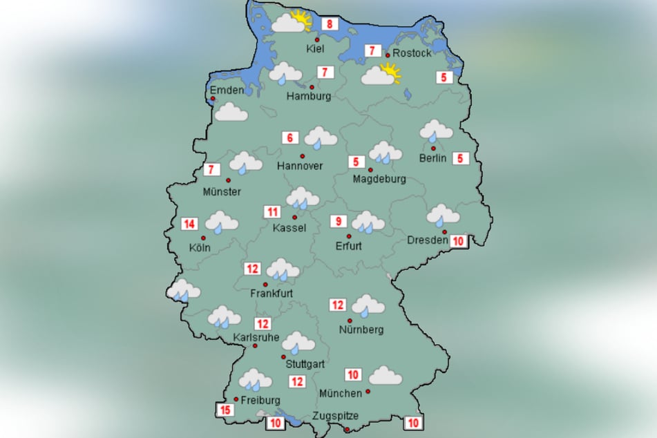 Am Samstag ist nach Angaben der Meteorologen Schluss mit den frühlingshaften Novembertemperaturen. In den Alpen fällt voraussichtlich der erste Schnee.