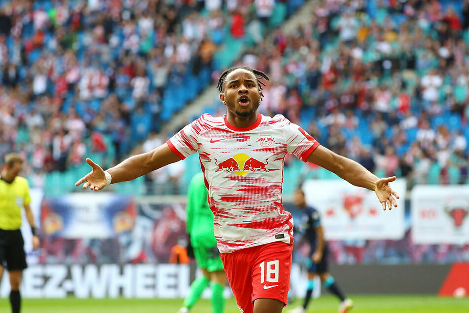Christopher Nkunku traf nach einer Viertelstunde zum 1:0 für RB Leipzig.