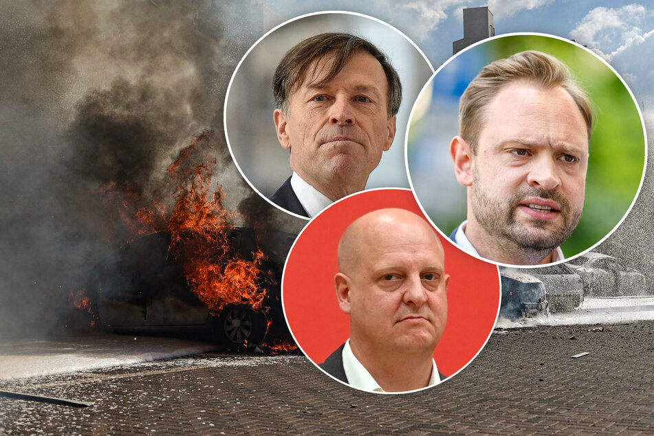 Nach den schrecklichen Angriffen der Hamas stellten sich die sächsischen Politiker auf die Seite Israels. So unter anderem Landtagspräsident Matthias Rößler (68, CDU, o.l.), CDU-Generalsekretär Alexander Dierks (36, CDU, r.) und SPD-Chef Henning Homann (44, u.).