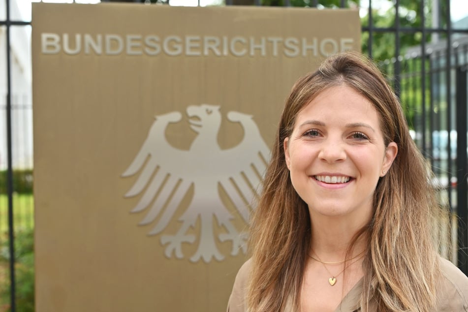 Luisa-Maxime Huss (30) war als einzige der geladenen Influencerinnen zum Prozess an den Bundesgerichtshof gekommen.