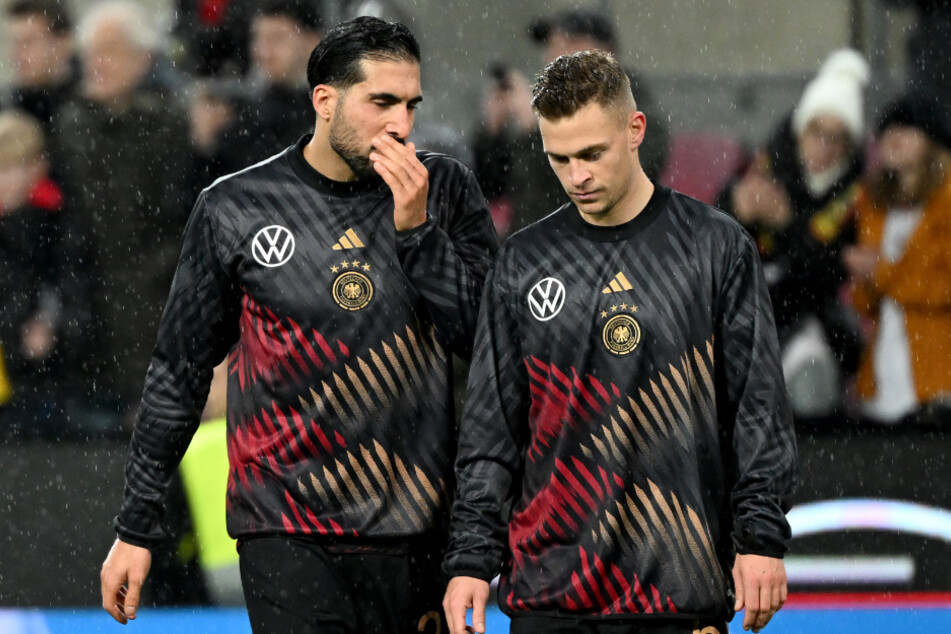 Am Dienstagabend in Köln kämpften Bayern- und BVB-Nationalspieler noch gemeinsam Seite an Seite: Joshua Kimmich (28, r.) und Emre Can (29) unterhalten sich nach der Partie.