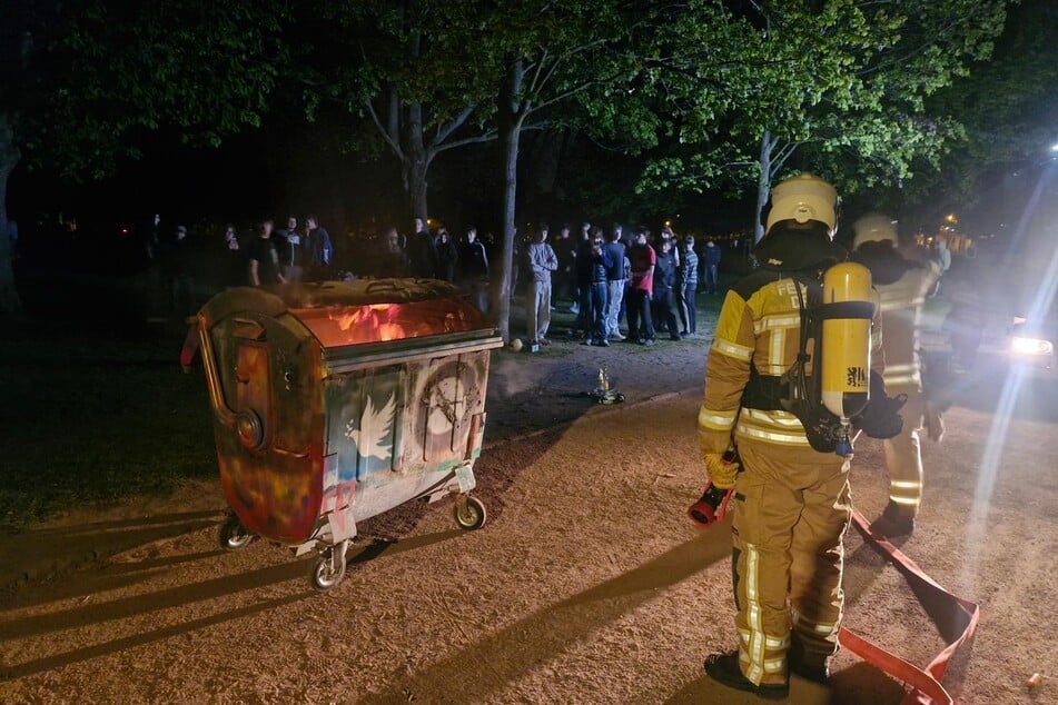 Auch im Alaunpark war die Feuerwehr gefordert.