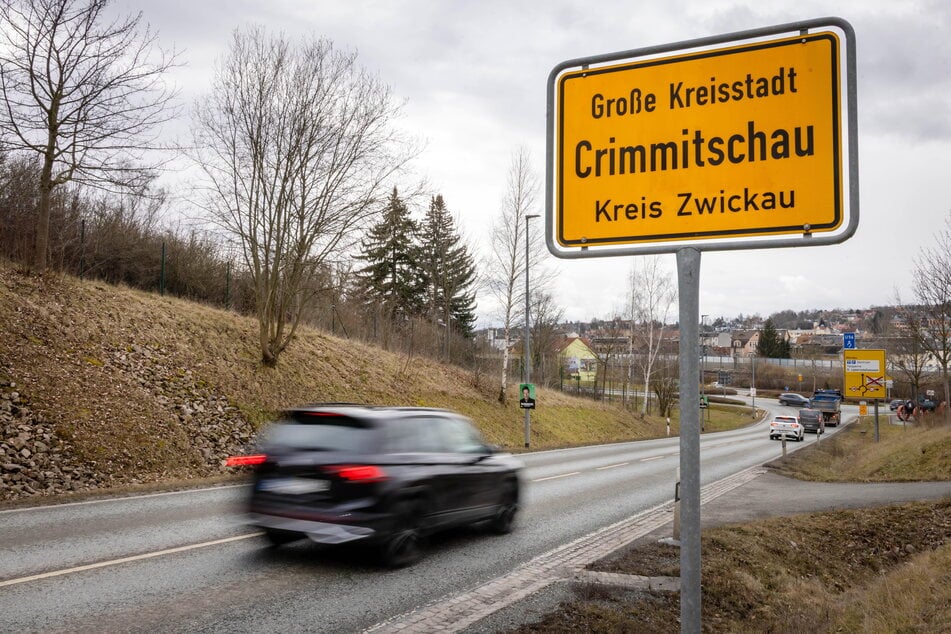 Auf dieser Straße in Crimmitschau kam es Ende November 2023 zu dem Unfall.