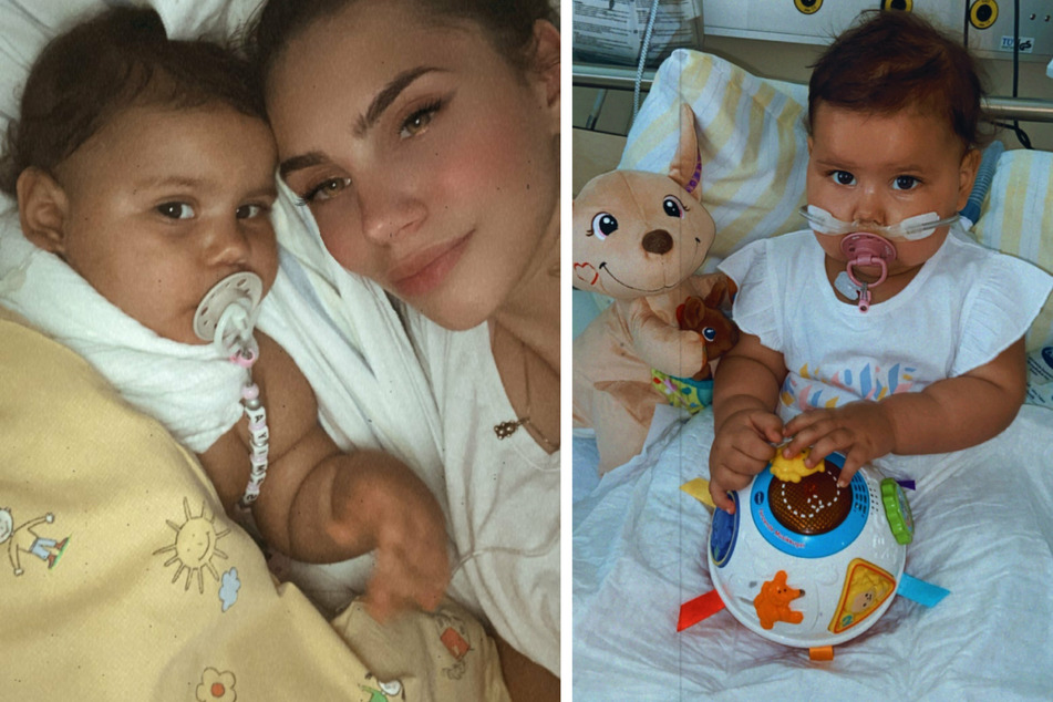 Samiya und ihre Mutter Angelique: Für das kleine Mächen zählt jede Minute.