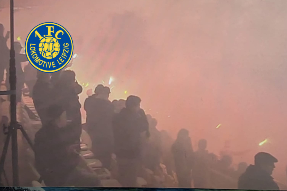 Nur Rauch im Stream: Fans von Lok Leipzig nebeln bei Testspielsieg das Bild weg
