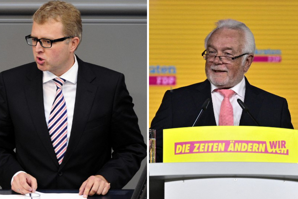 Sie fordern Wielers Entlassung! Frank Schäffler (53,l., FDP) und Wolfang Kubicki (70, FDP)