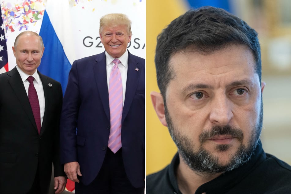 European leaders are pushing for Ukrainian President Volodymyr Zelensky (r.) to be a part of negotiations between Vladimir Putin (l.) and Donald Trump.