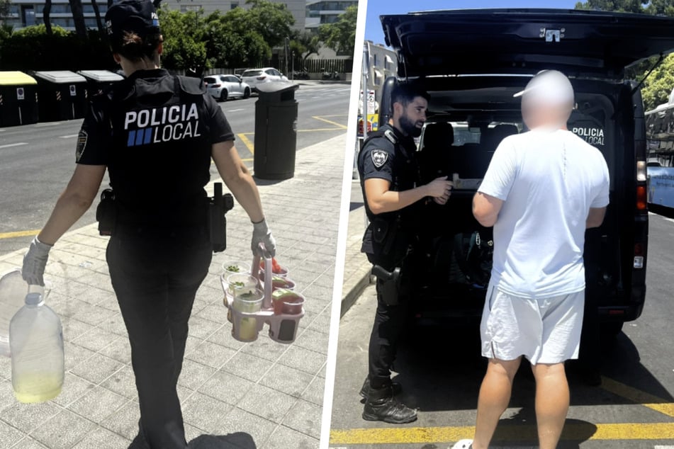 Selbstverständlich haben die Beamten der Polizei den Cocktail-Mischer an Ort und Stelle verhaftet und seine Ekel-Getränke konfisziert.
