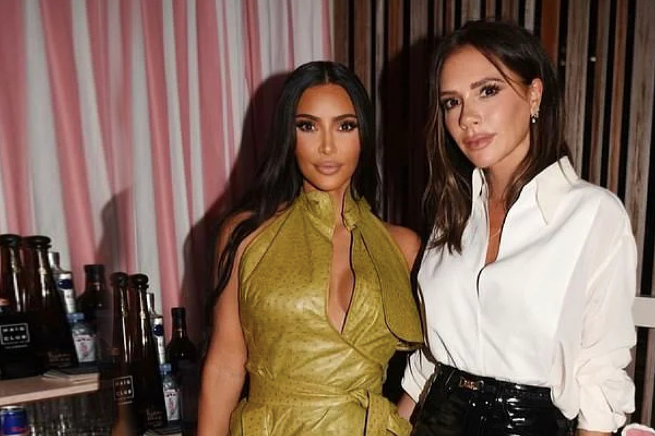 Girl Power! Kim Kardashian and Posh Spice have a wild night out with a celeb crew