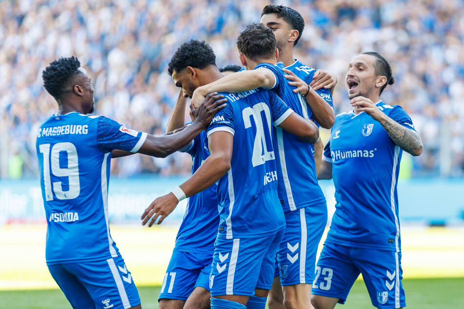 Früher Jubel beim FCM! Nach fünf Minuten stand es bereits 1:0.