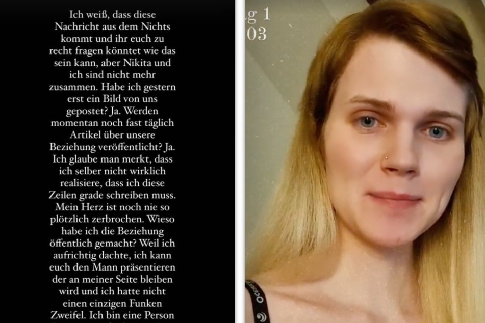Auf ihrem Instagram-Profil informierte die ehemalige "Germany's Next Topmodel"-Teilnehmerin Lucy Hellenbrecht (22) über die Trennung von Freund Nikita Vdovicenko.