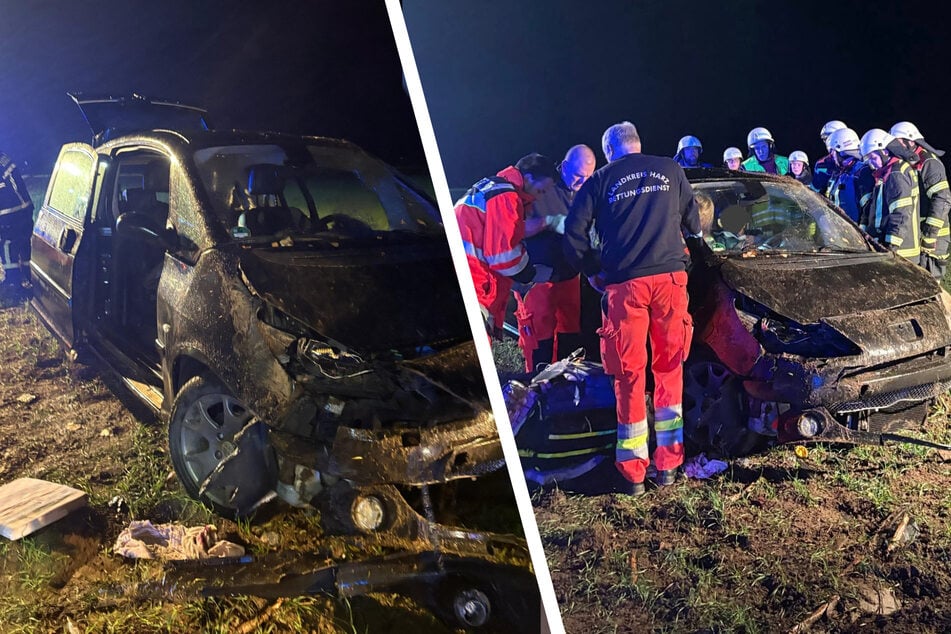 Überschlagen und im Auto eingesperrt: Feuerwehr befreit bei Unfall verletzte Frau