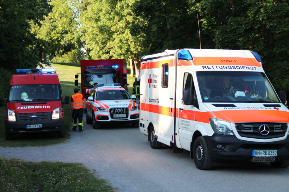 Einsatzkräfte vor Ort.