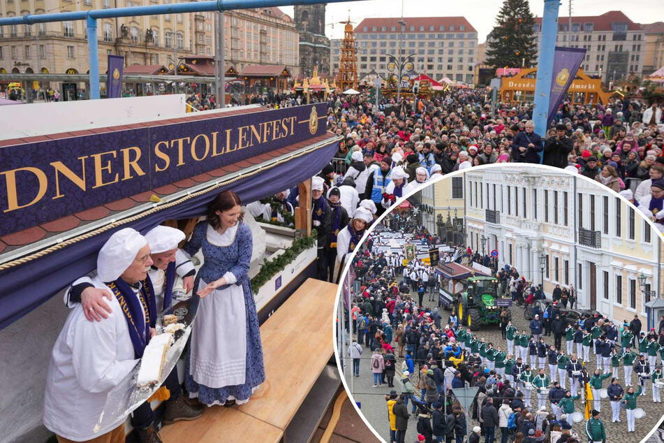 Dresden: Stollenfest in Dresden: Tausende Besucher feiern XXL-Striezel