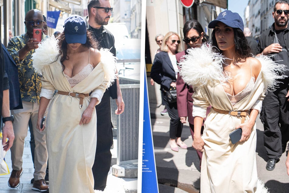 Kim Kardashian (44) schlenderte im ausladenden Outfit durch Paris.