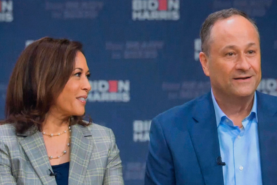 Second Gentleman Doug Emhoff (r.) was evacuated from a school on Tuesday, as his wife Vice President Kamala Harris (l.) has also faced numerous safety risks while in office.