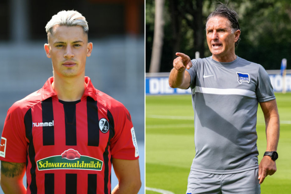 Hertha-Coach Bruno Labbadia (54, r.) hätte Nationalspieler Robin Koch (24) gerne im Trikot der Berliner gesehen.