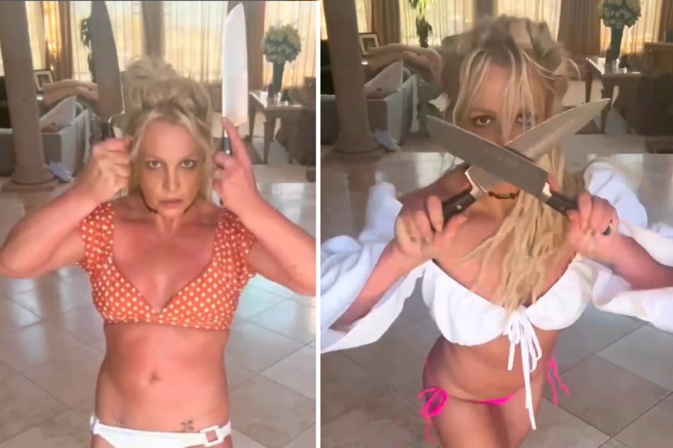 Britney Spears: Gefährlicher Messertanz: Britney Spears bekommt Besuch von den Cops!