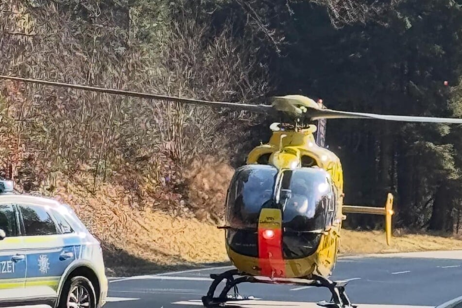 Auch ein Rettungshubschrauber war im Einsatz.