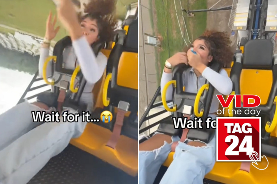 viral videos: Viral Video of the Day for October 12, 2023: Woman's rollercoaster ride takes an unfortunate twist