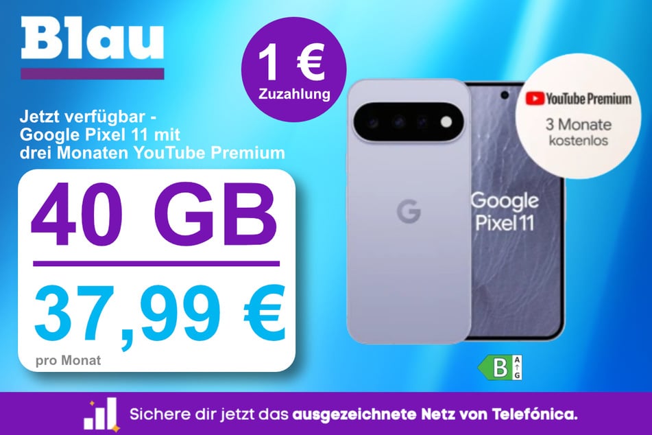 Das neue Google Pixel 11 für einmalig 1 Euro bei Blau.