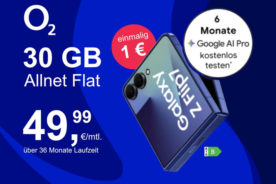 Das Samsung Galaxy Z Flip7 im o2 Mobile M für einmalig 1 Euro.