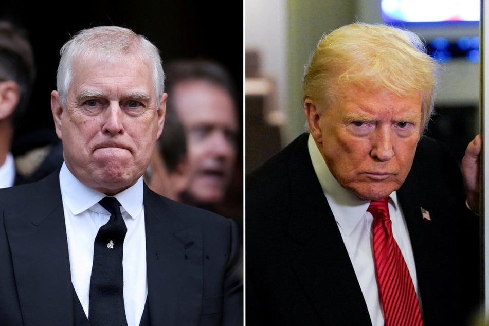 President Donald Trump expressed his sorrow for the British royal family after King Charles III stripped his younger brother Andrew (l.) of all titles.