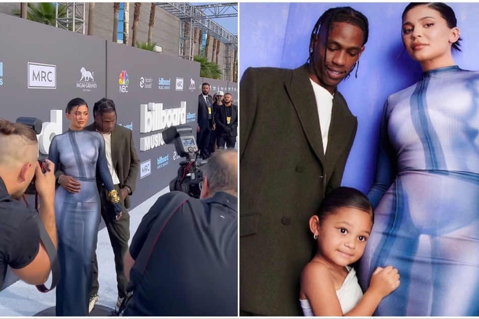 Kylie Jenner and Travis Scott attend the BBMAs with their adorable four-old-daughter Stormi.