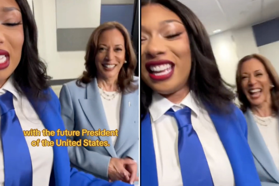 Megan Thee Stallion calls Kamala Harris the "future president of the United States" in a new TikTok.